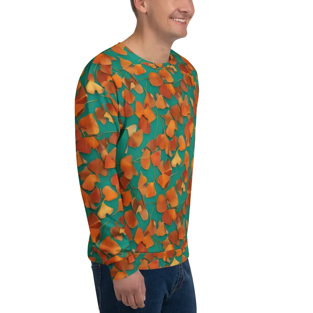 Copper Ginkgo on Sweatshirt — Right Front