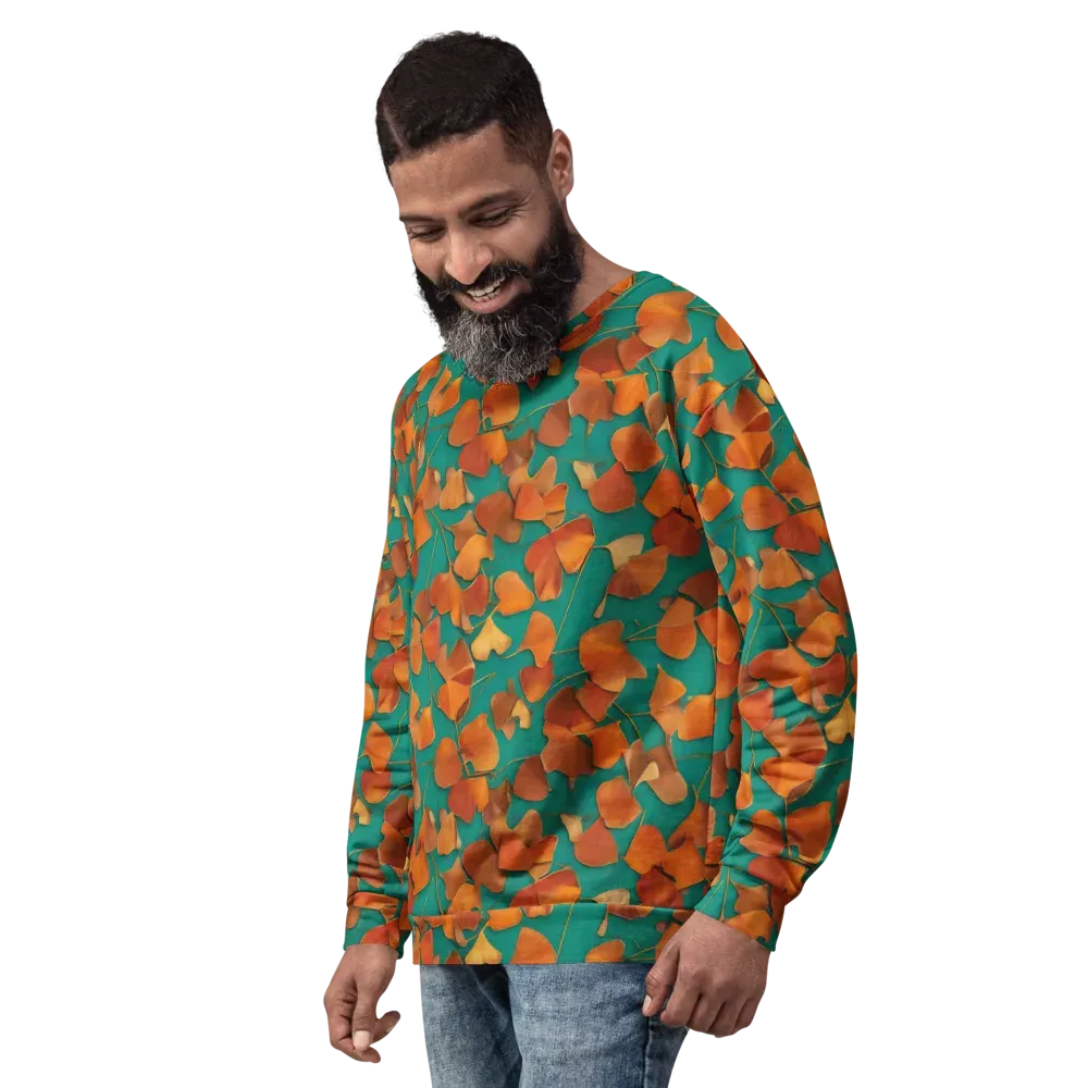 Copper Ginkgo on Sweatshirt — Left Front