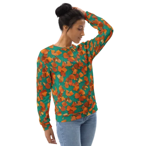 Copper Ginkgo on a Sweatshirt