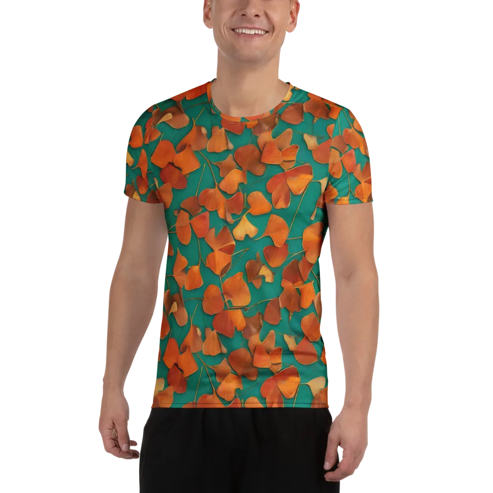 Copper Ginkgo on Men's Athletic T-Shirt — Front