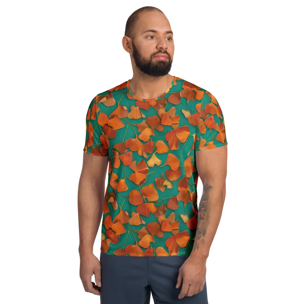 Copper Ginkgo on Men's Athletic T-Shirt — Front