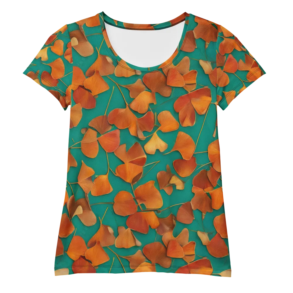 Copper Ginkgo on Women's Athletic T-Shirt — Front