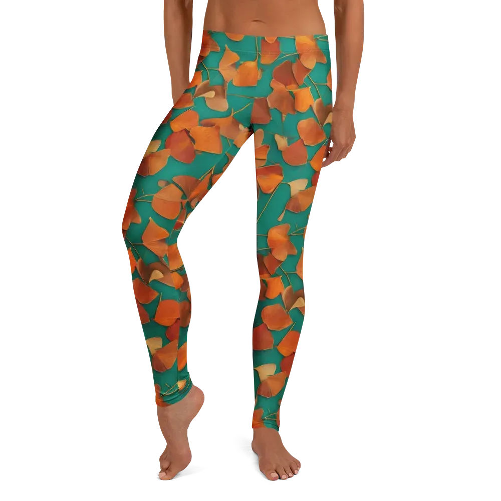 Copper Ginkgo on Leggings — Front