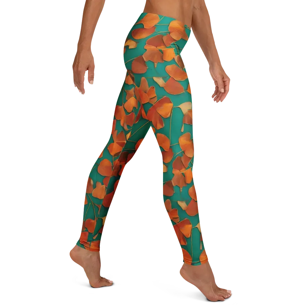 Copper Ginkgo on Leggings — Right