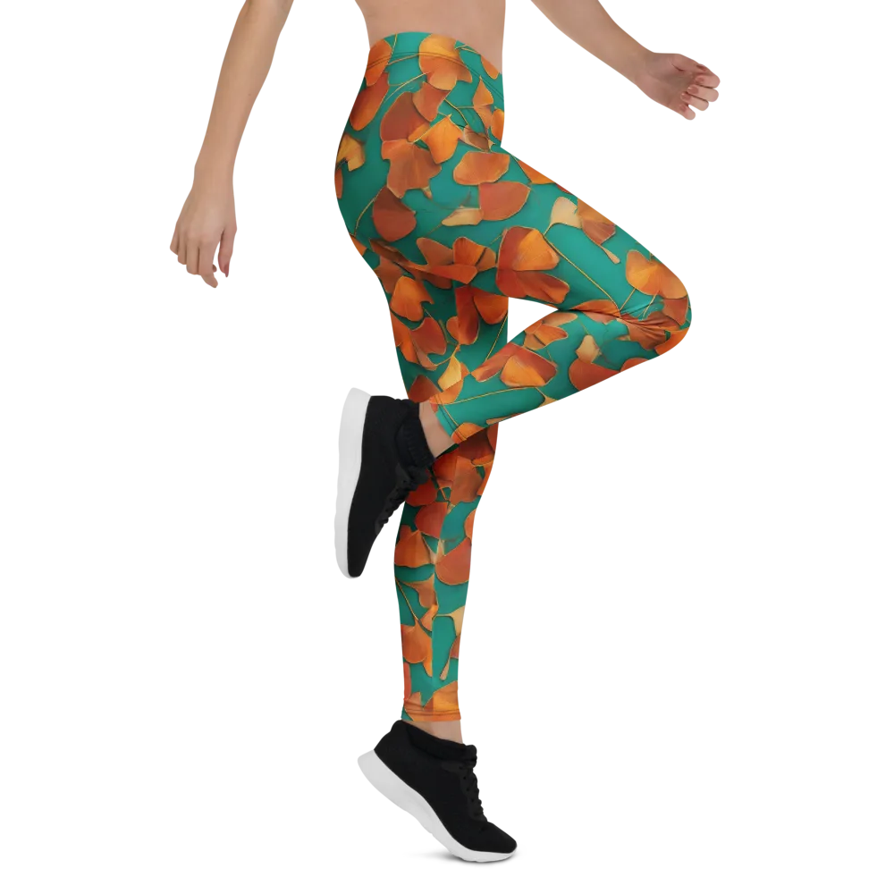 Copper Ginkgo on Leggings — Right