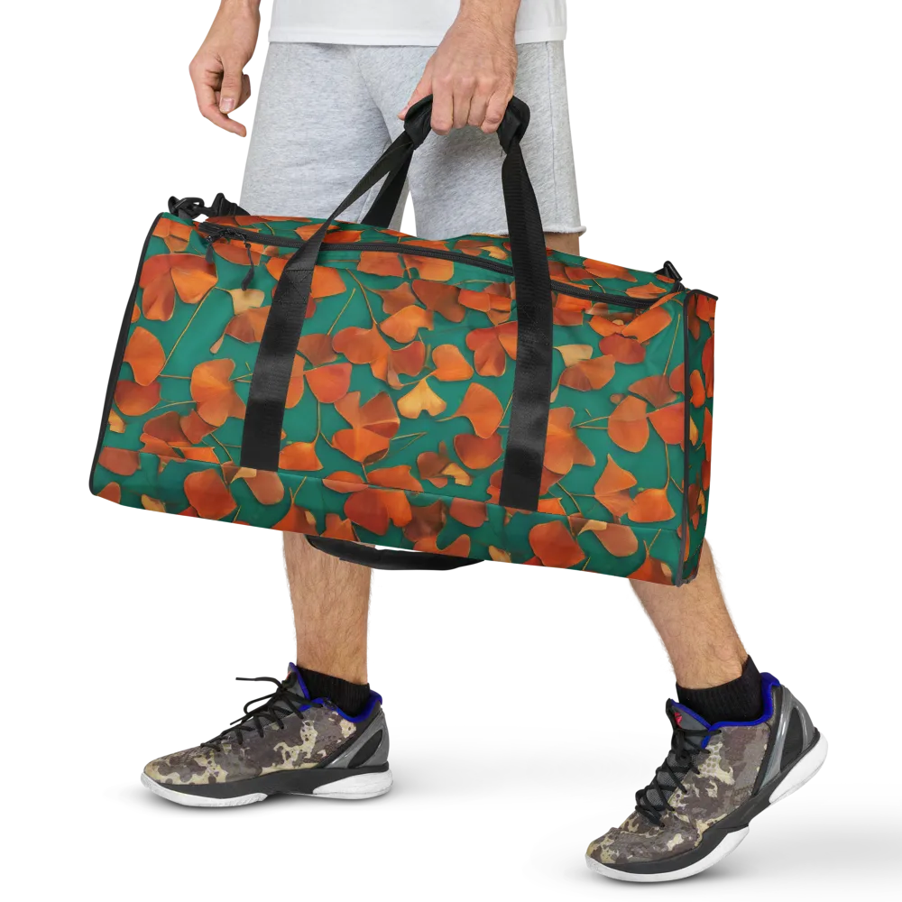 Copper Ginkgo on Duffle Bag — Front