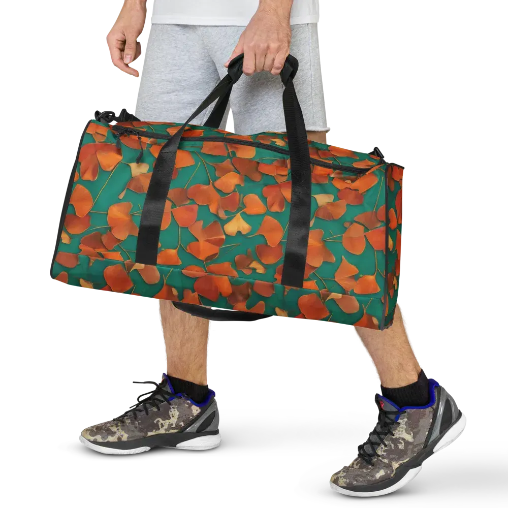 Copper Ginkgo on Duffle Bag — Front