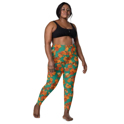 Copper Ginkgo on a Leggings with Pockets