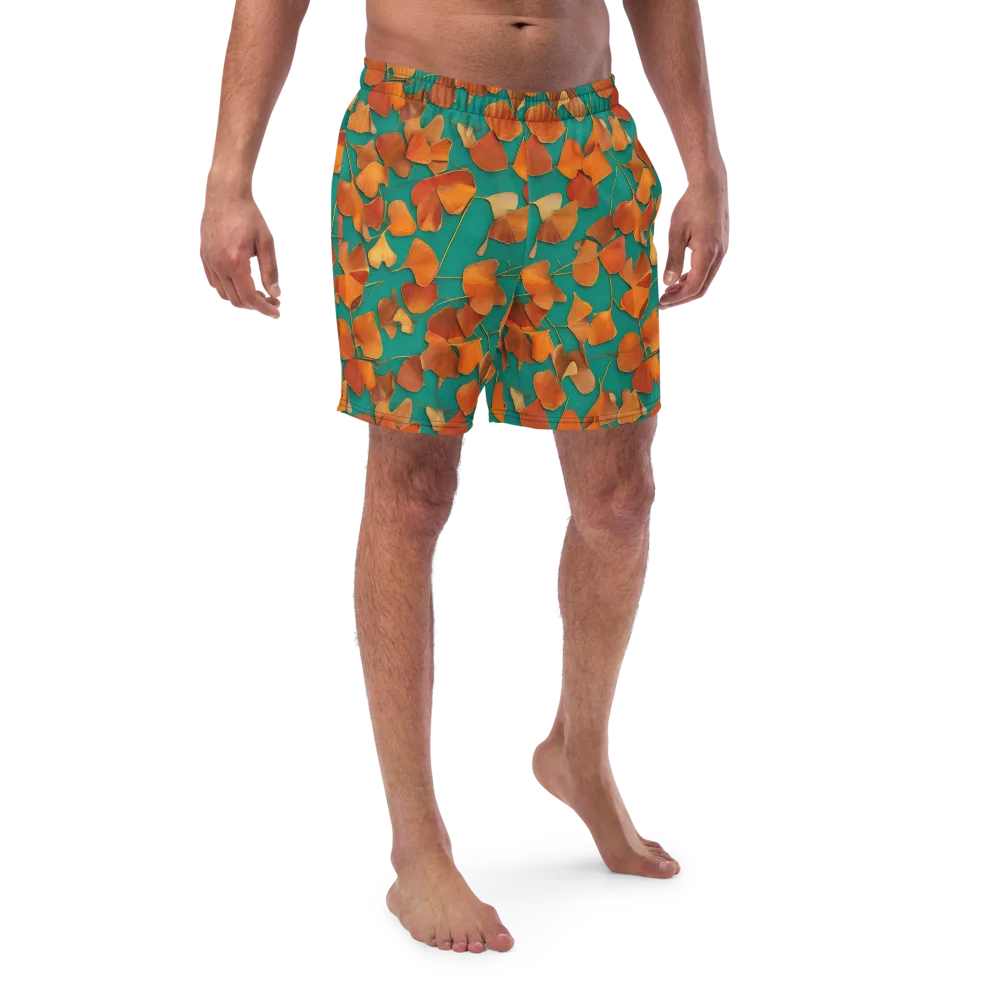 Copper Ginkgo on Swim Trunks — Front