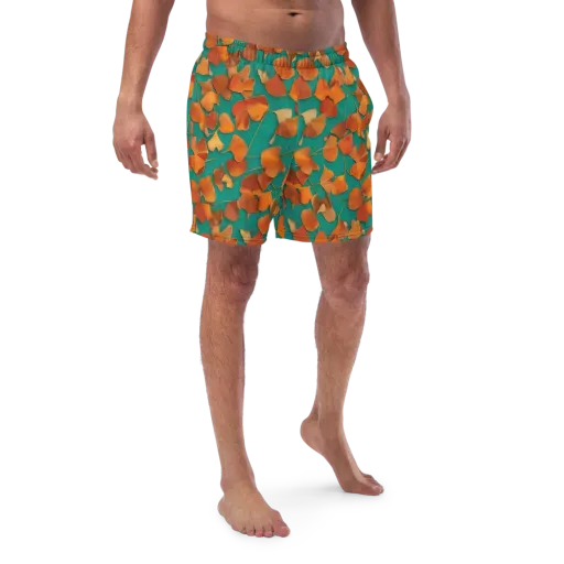 Copper Ginkgo on a Swim Trunks