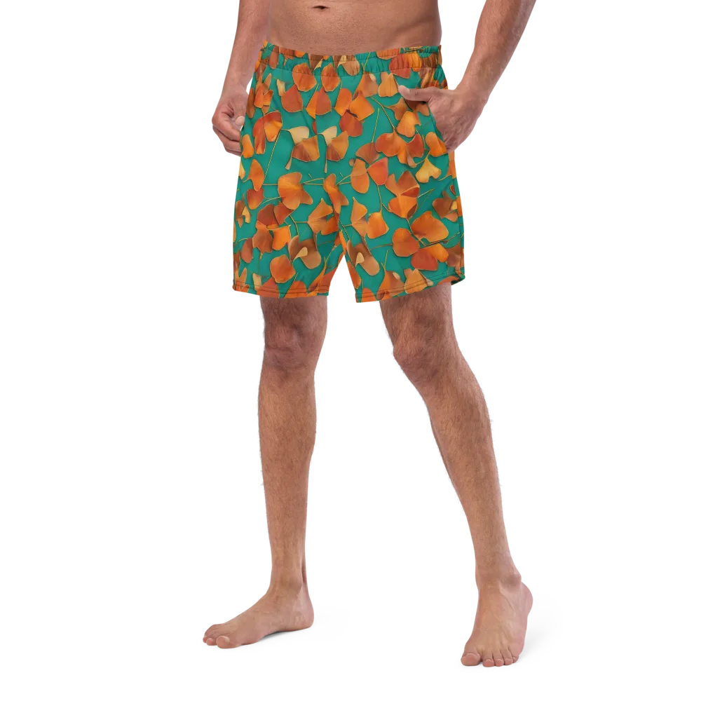 Copper Ginkgo on Swim Trunks — Left Front
