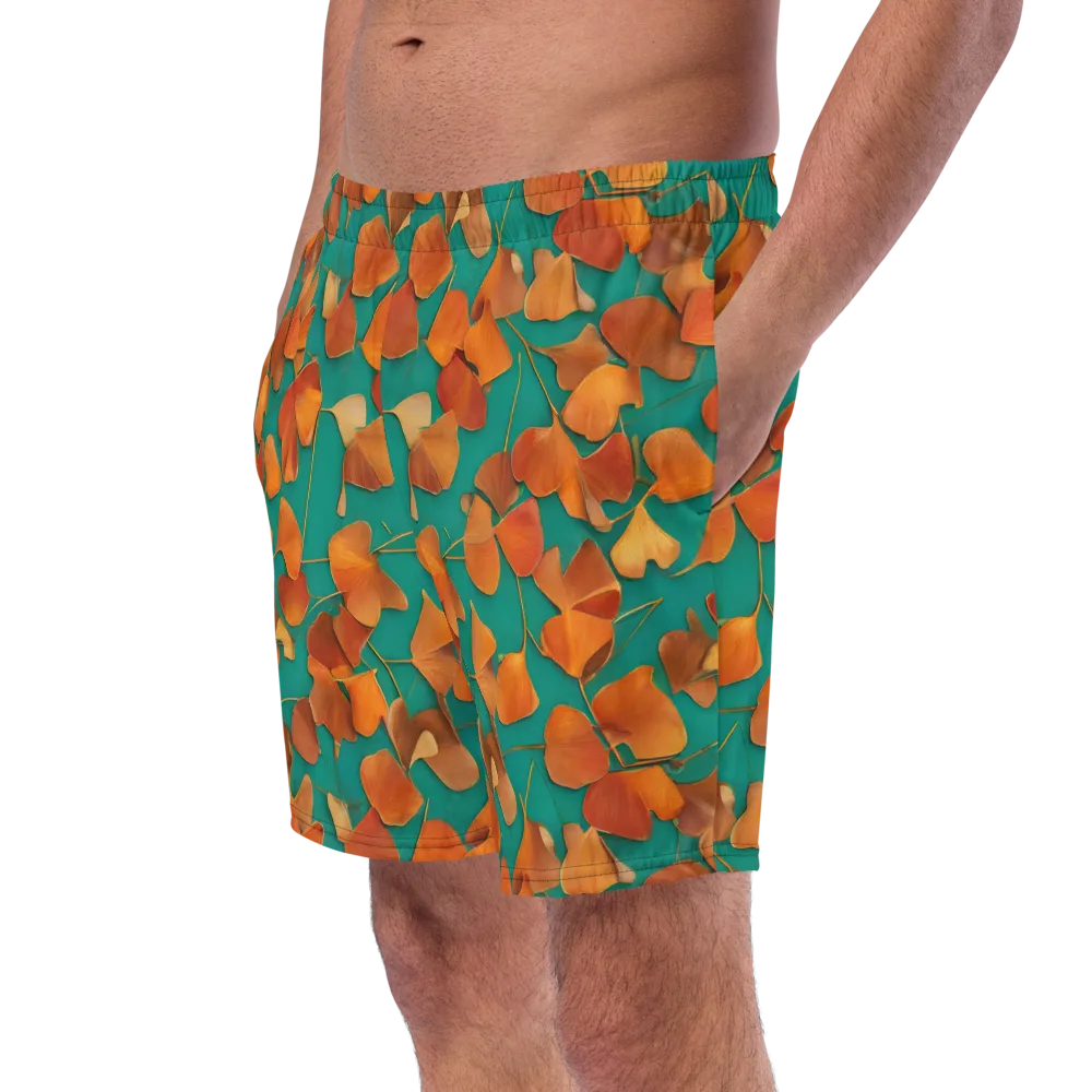 Copper Ginkgo on Swim Trunks — Left Front