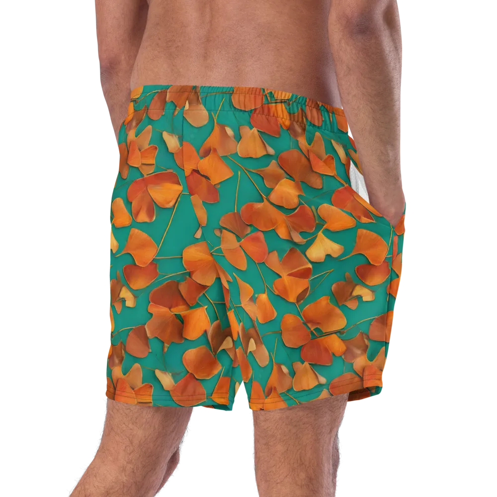 Copper Ginkgo on Swim Trunks — Right Back