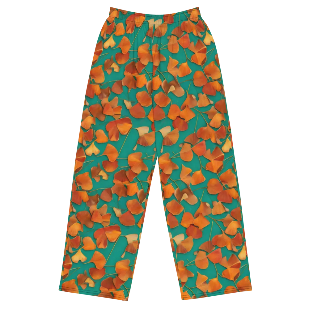 Copper Ginkgo on Wide-Leg Pants — Front