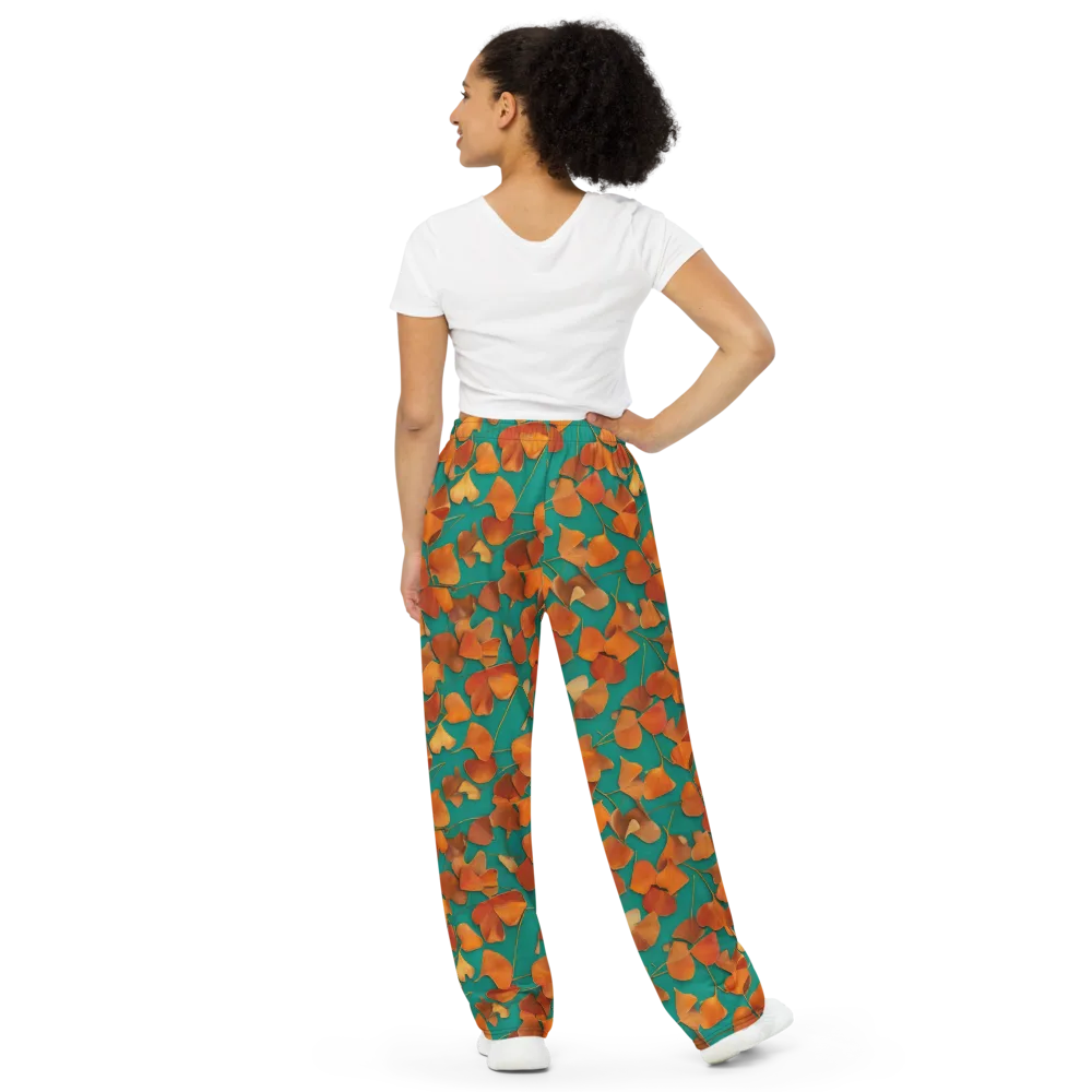 Copper Ginkgo on Wide-Leg Pants — Back