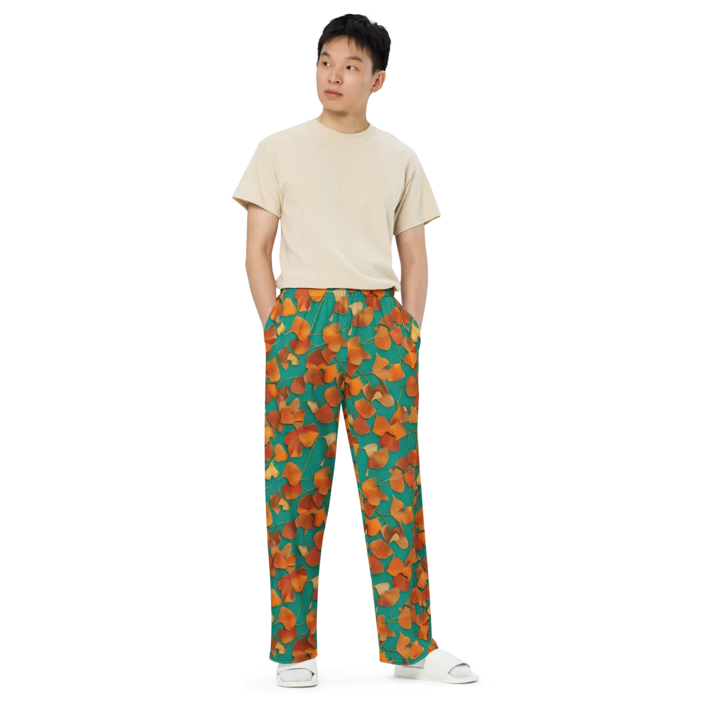 Copper Ginkgo on Wide-Leg Pants — Front