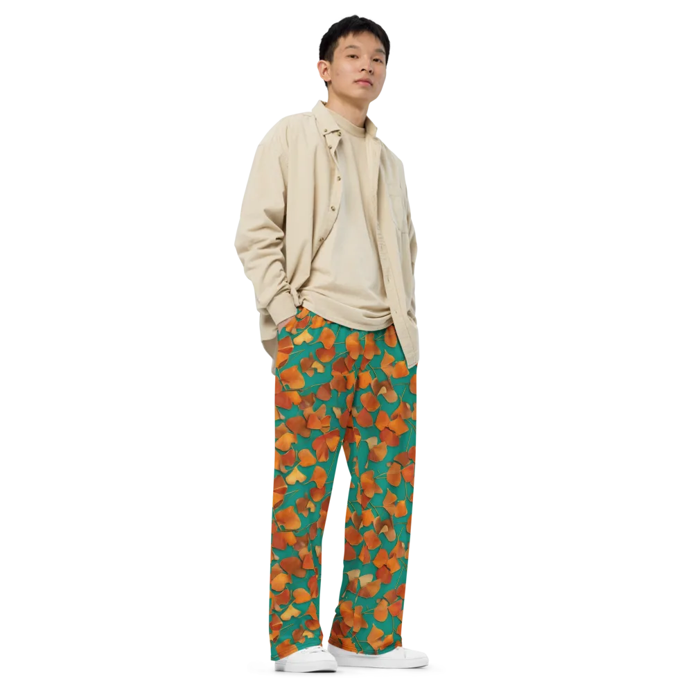 Copper Ginkgo on Wide-Leg Pants — Right Front