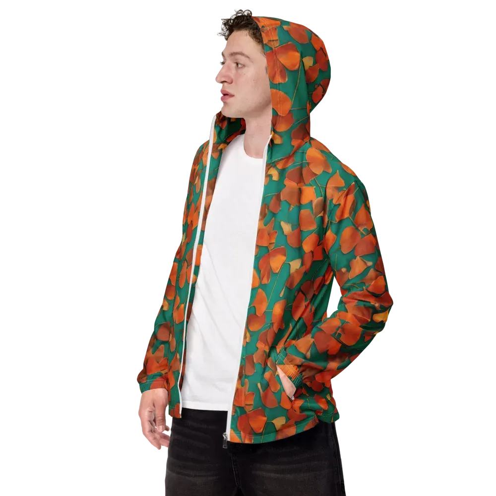 Copper Ginkgo on Men's Windbreaker — Left Front