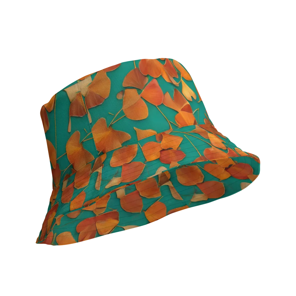 Copper Ginkgo on Reversible Bucket Hat — Product details Outside