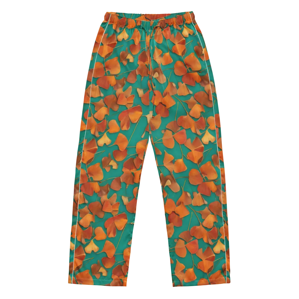 Copper Ginkgo on Women's Pajama Pants — Front