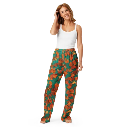 Copper Ginkgo on a Women's Pajama Pants