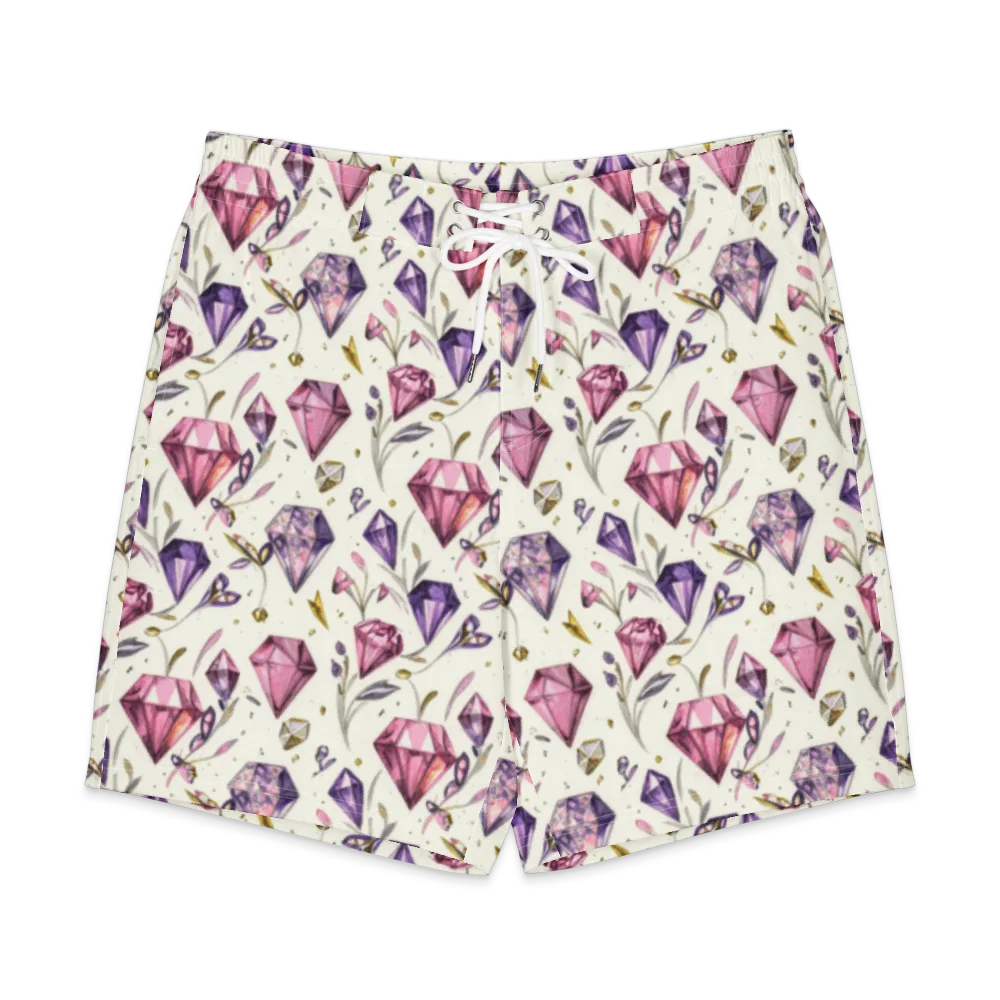 Gem Garden on Men's Board Shorts — Front