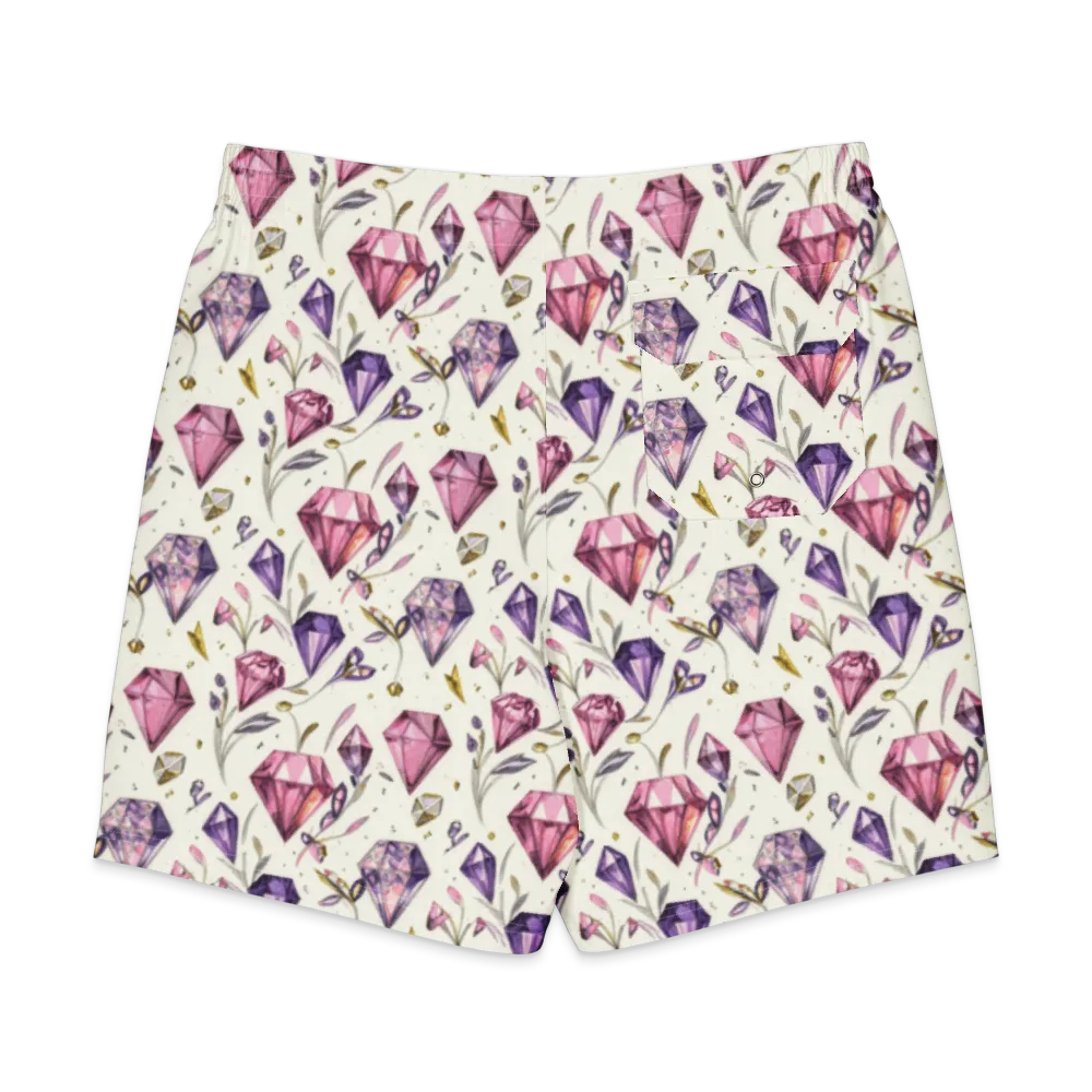 Gem Garden on Men's Board Shorts — Back