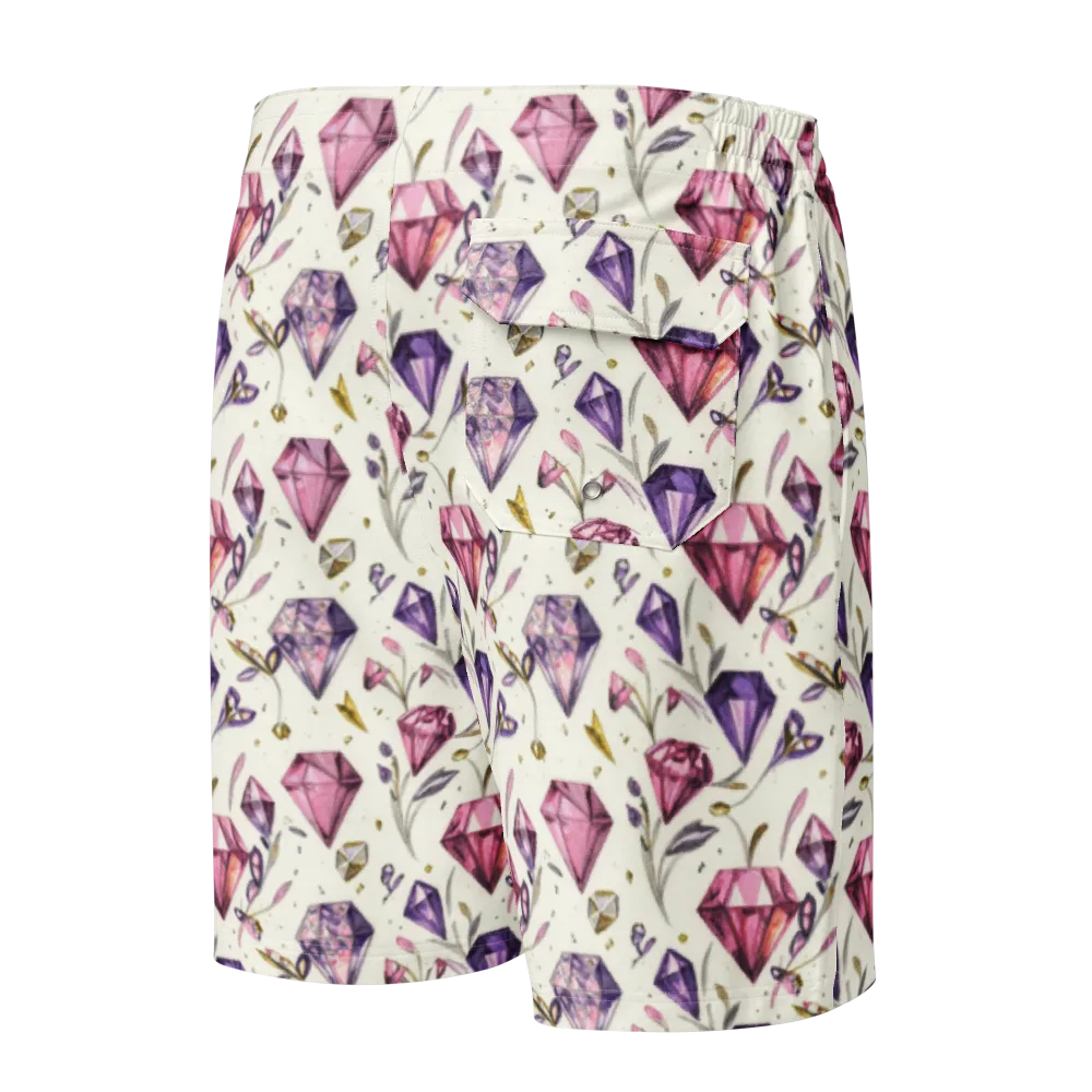 Gem Garden on Men's Board Shorts — Back