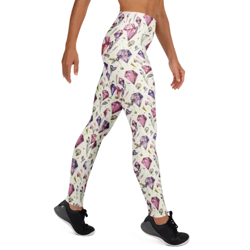 Gem Garden on a Yoga Leggings