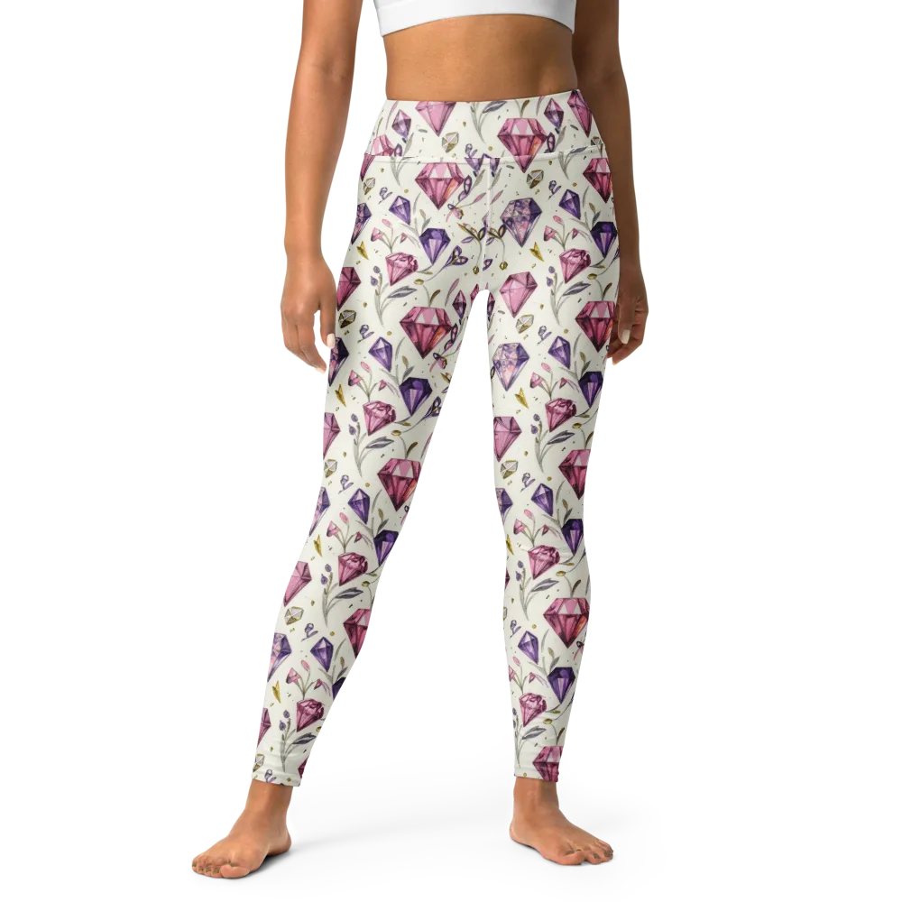 Gem Garden on Yoga Leggings — Front