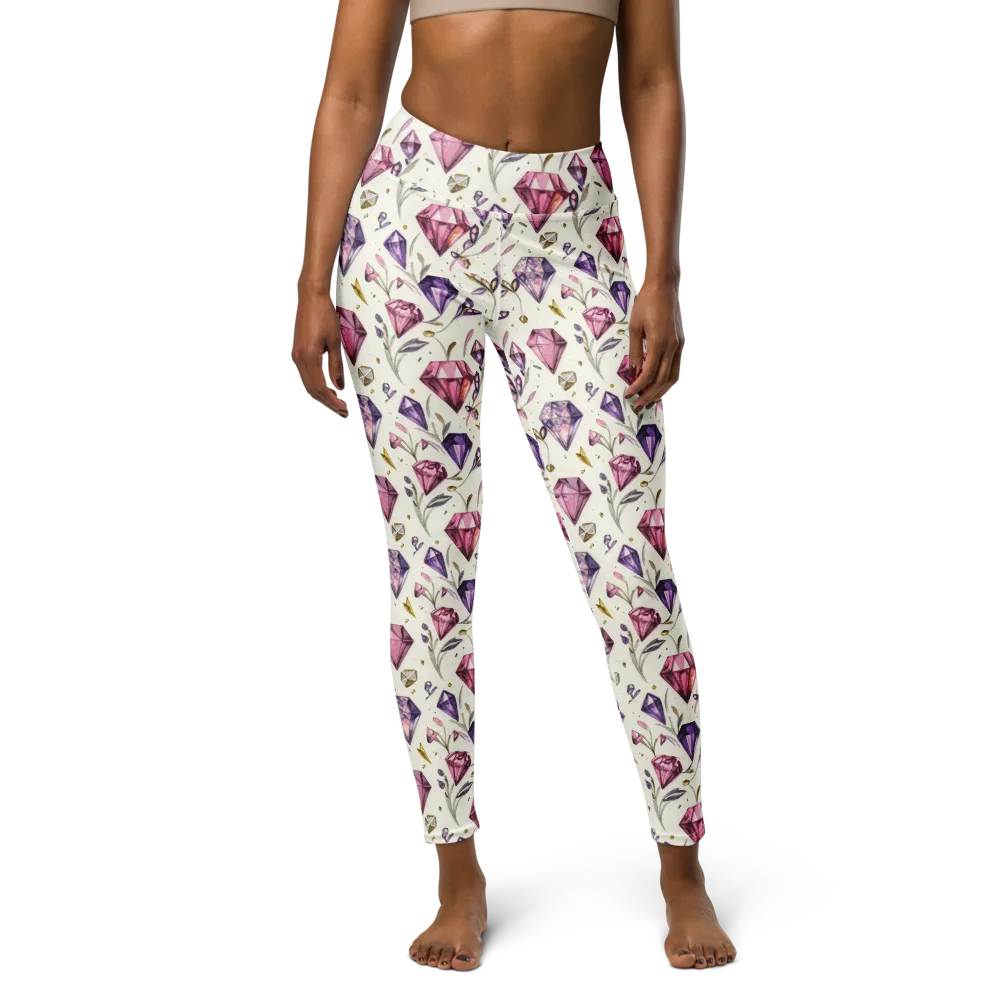 Gem Garden on Yoga Leggings — Front
