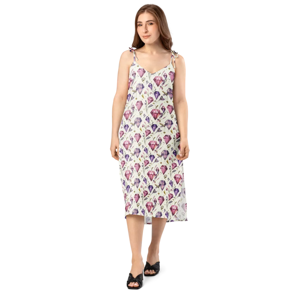 Gem Garden on Slip Dress — Front