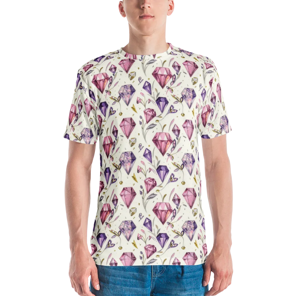 Gem Garden on Men's Crew Neck T-Shirt — Front