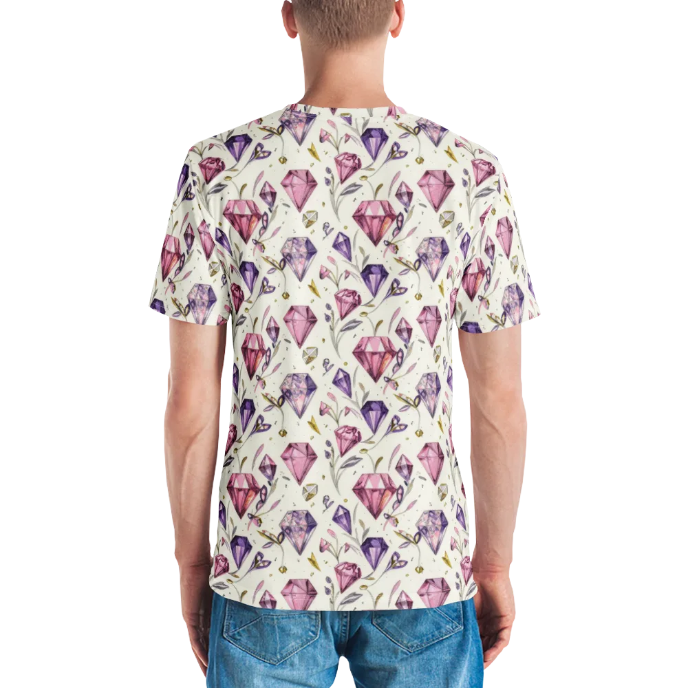 Gem Garden on Men's Crew Neck T-Shirt — Back