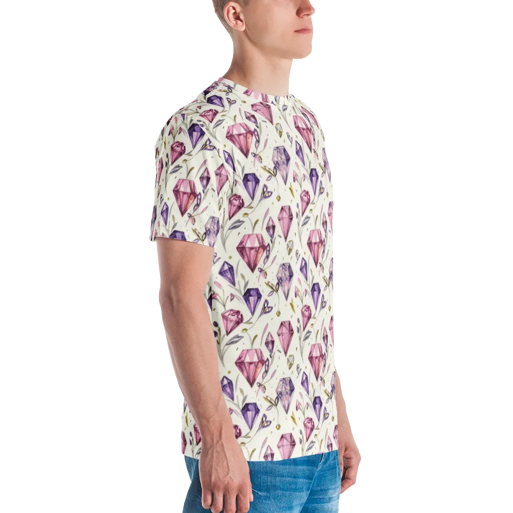 Gem Garden on Men's Crew Neck T-Shirt — Right