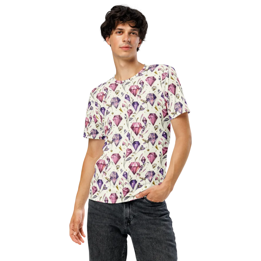 Gem Garden on Men's Crew Neck T-Shirt — Front
