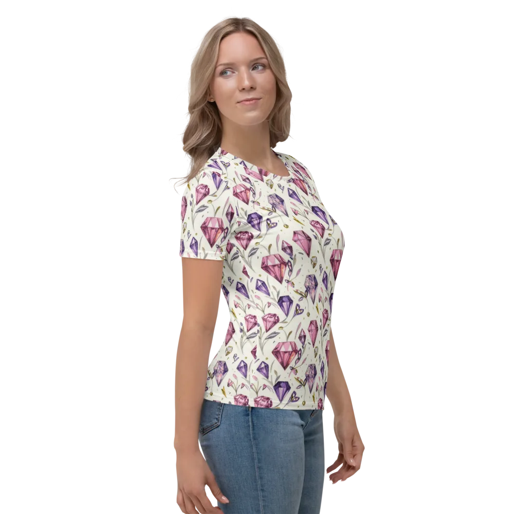 Gem Garden on Women's Crew Neck T-Shirt — Right