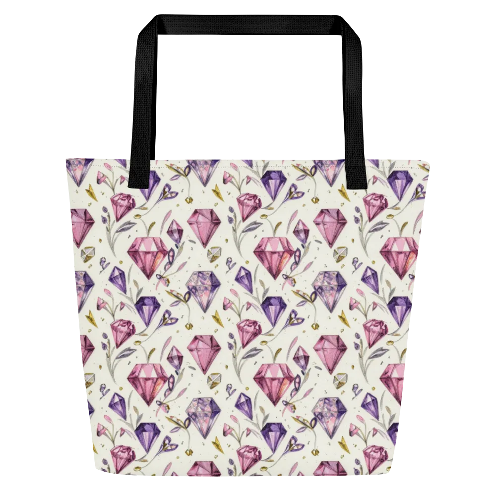 Gem Garden on Large Tote Bag W/ Pocket — Front
