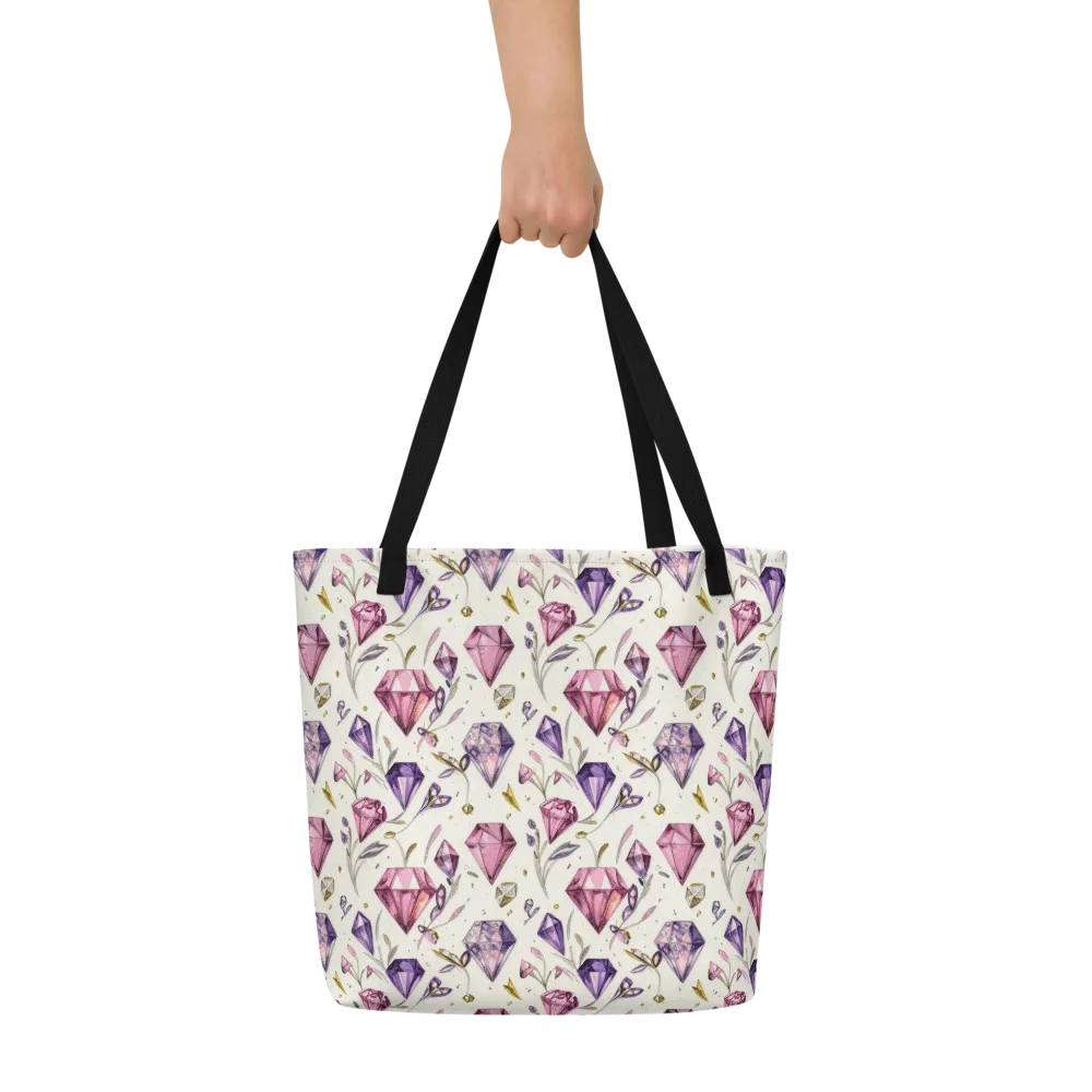 Gem Garden on Large Tote Bag W/ Pocket — Front