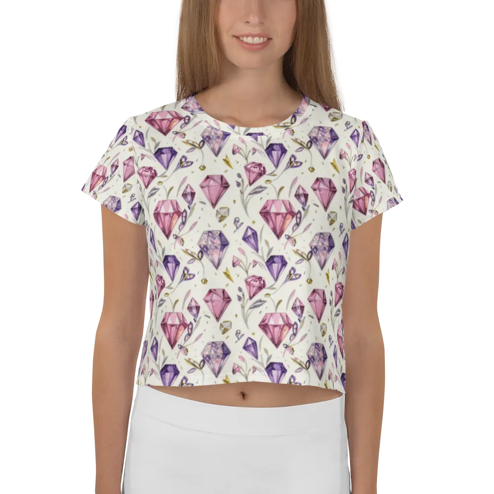 Gem Garden on Crop Tee — Front