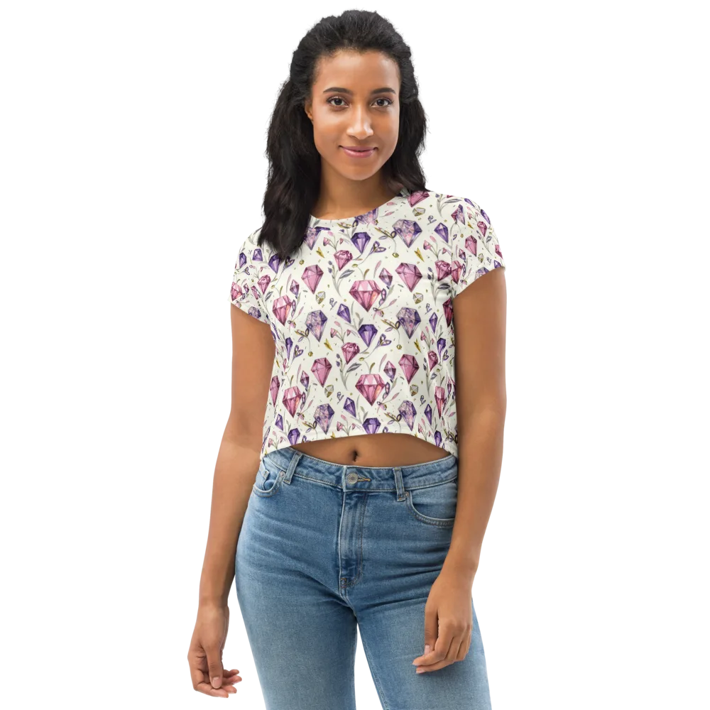 Gem Garden on Crop Tee — Front