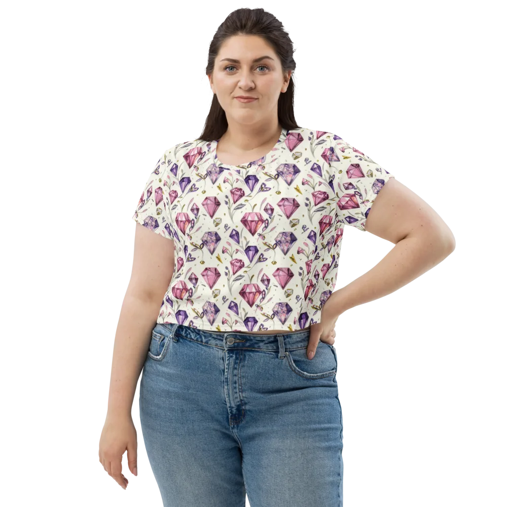 Gem Garden on Crop Tee — Front