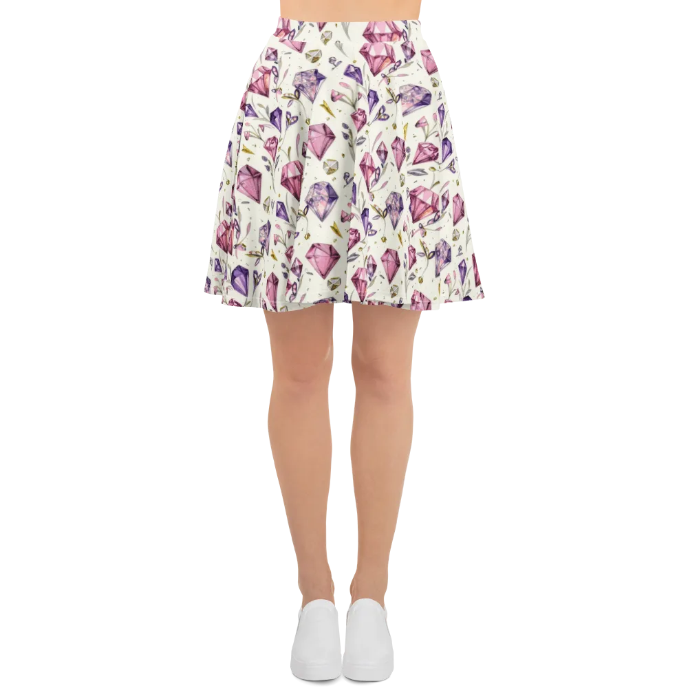 Gem Garden on Skater Skirt — Front