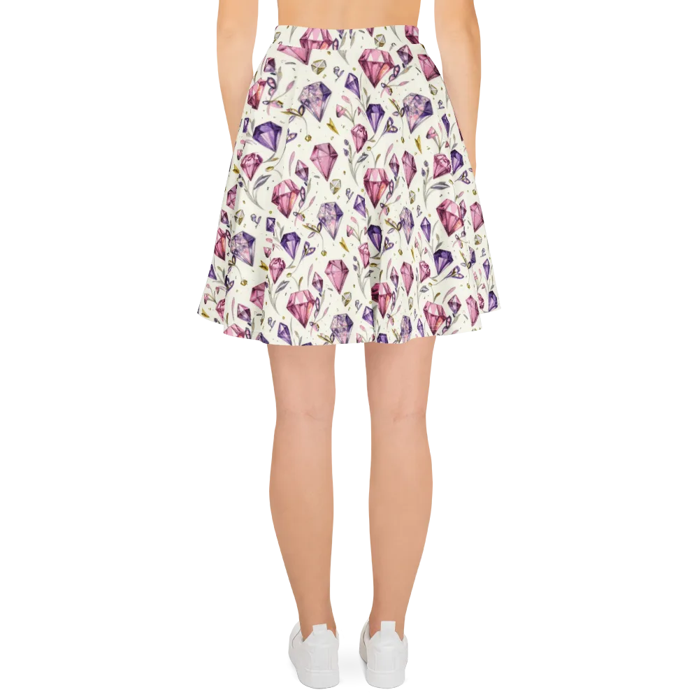 Gem Garden on Skater Skirt — Back