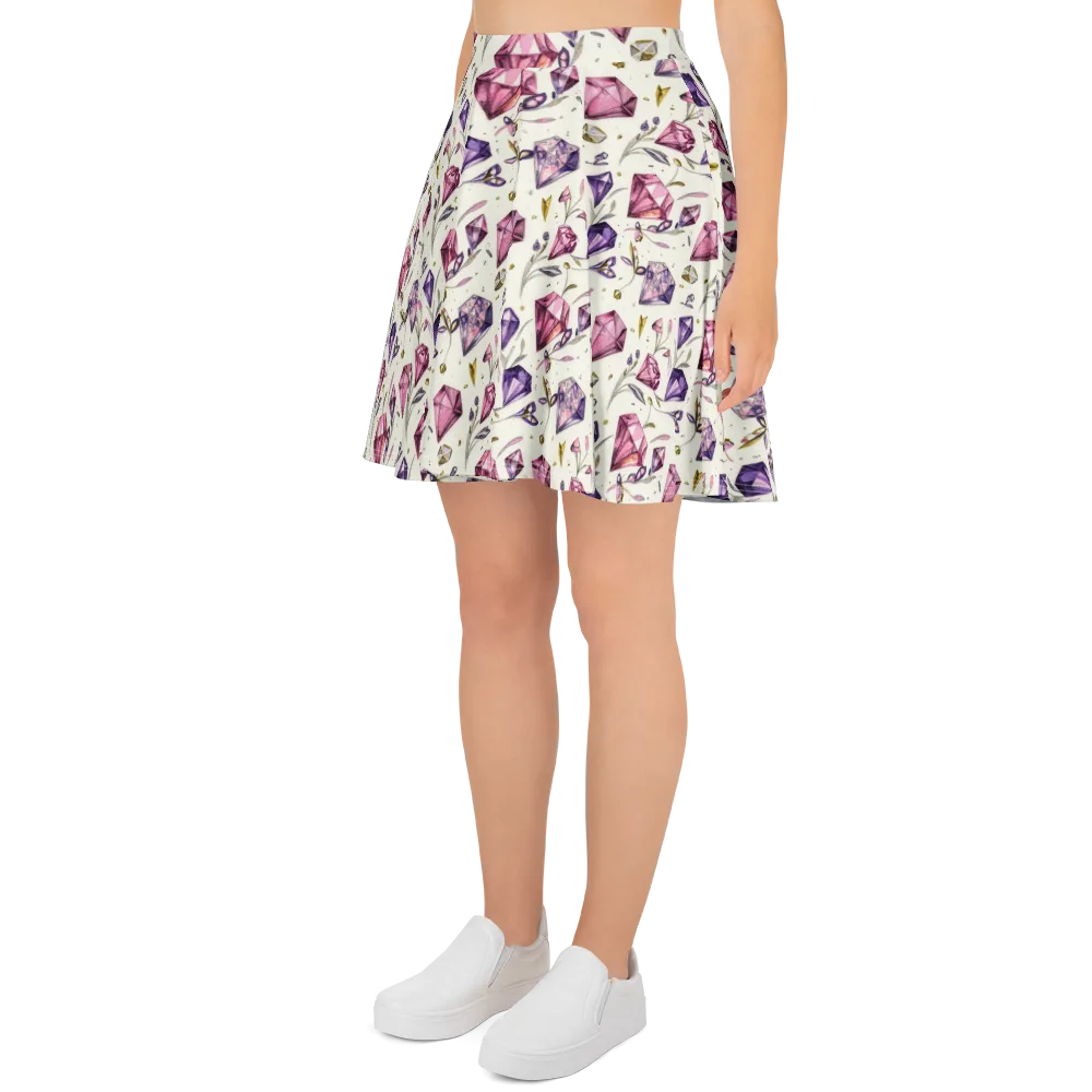 Gem Garden on Skater Skirt — Left