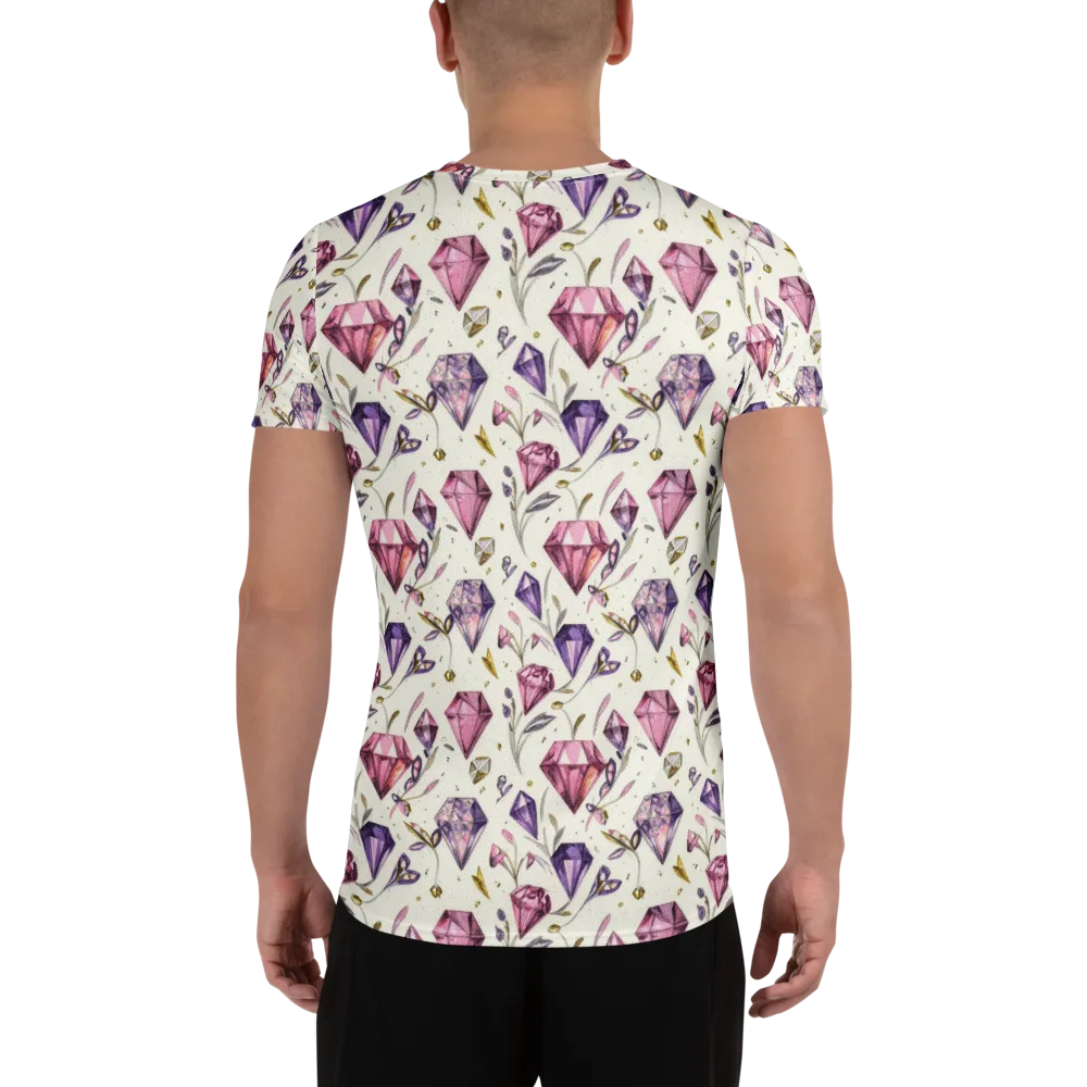 Gem Garden on Men's Athletic T-Shirt — Back