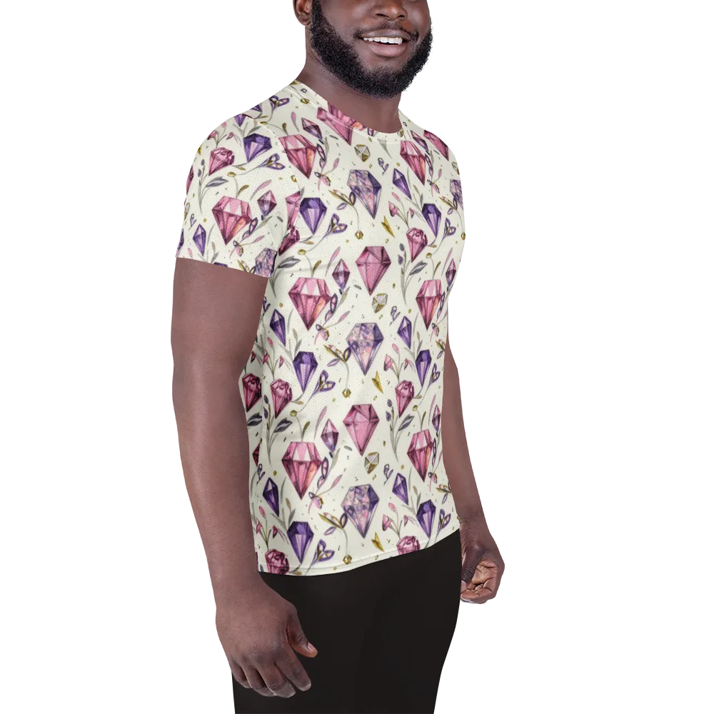 Gem Garden on Men's Athletic T-Shirt — Right
