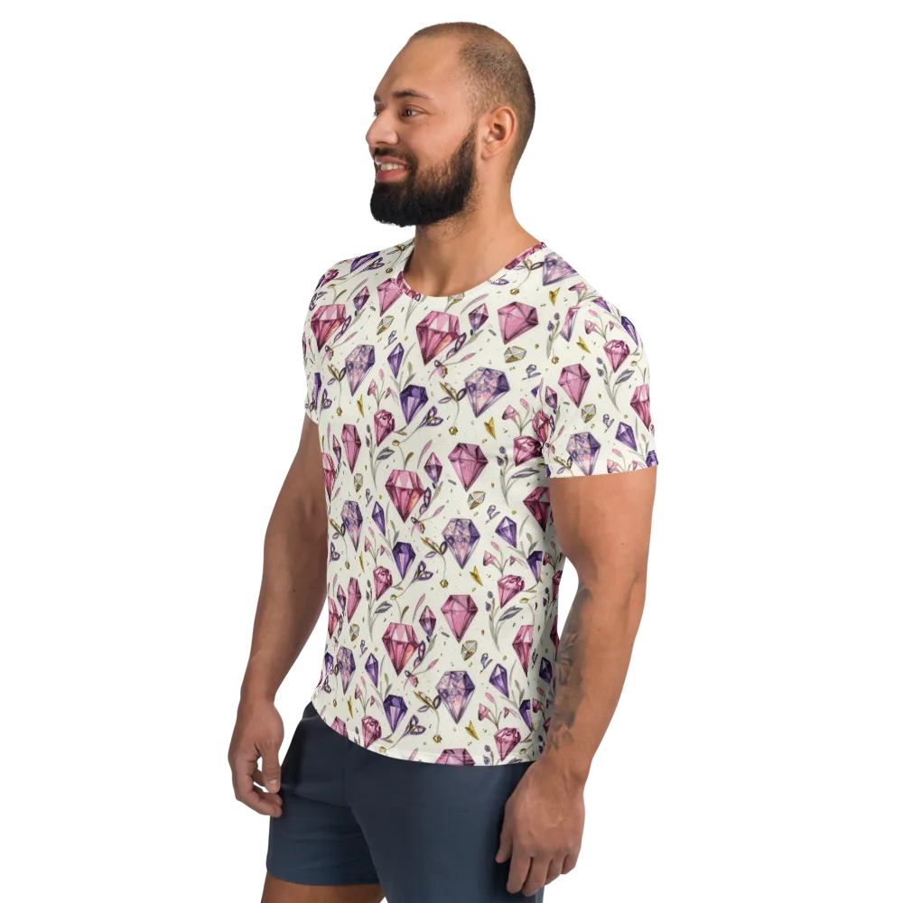 Gem Garden on Men's Athletic T-Shirt — Left