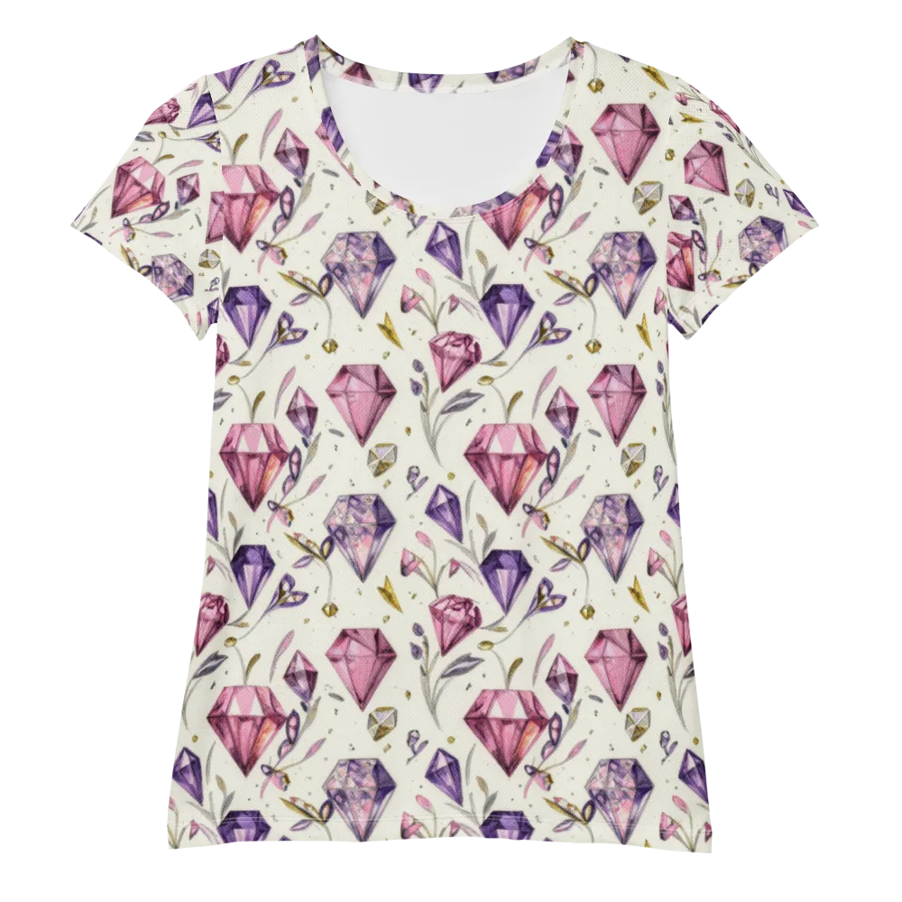 Gem Garden on Women's Athletic T-Shirt — Front