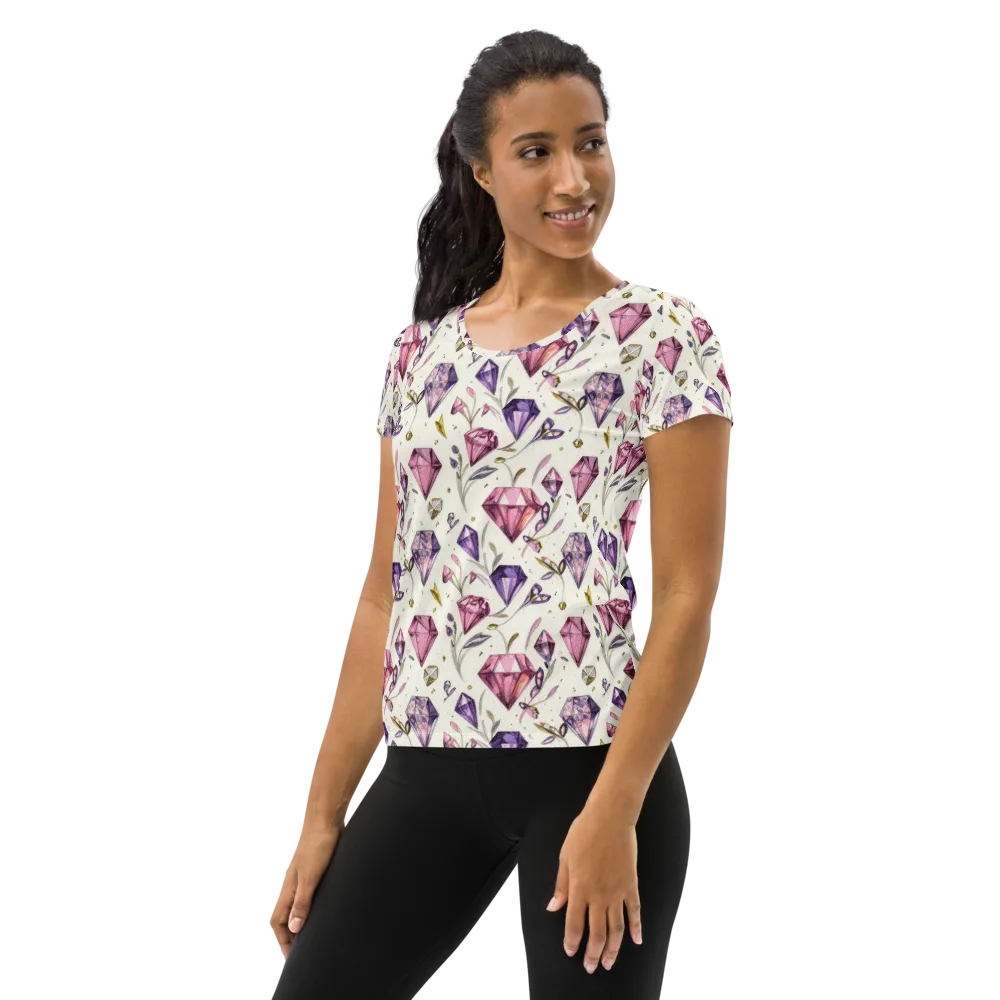 Gem Garden on Women's Athletic T-Shirt — Left